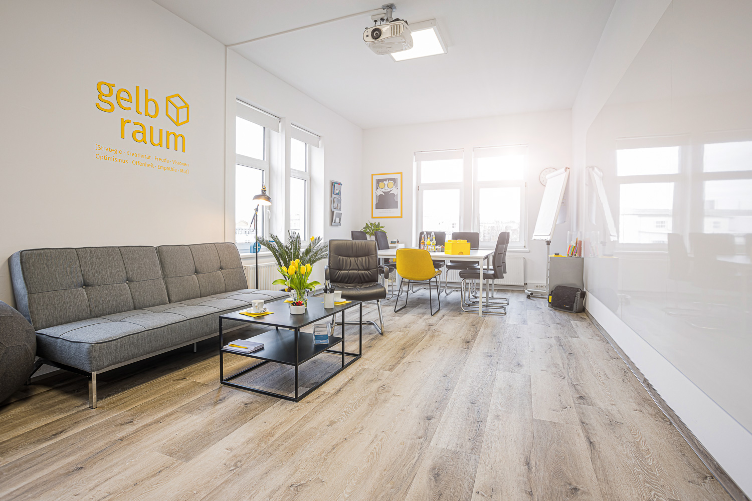 Blick in den gelbraum der designerei